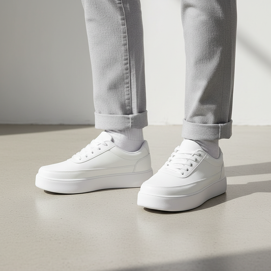 Men's White Platform Sneakers | Casual Men's Trainers
