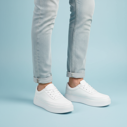 Men's White Platform Sneakers | Casual Men's Trainers