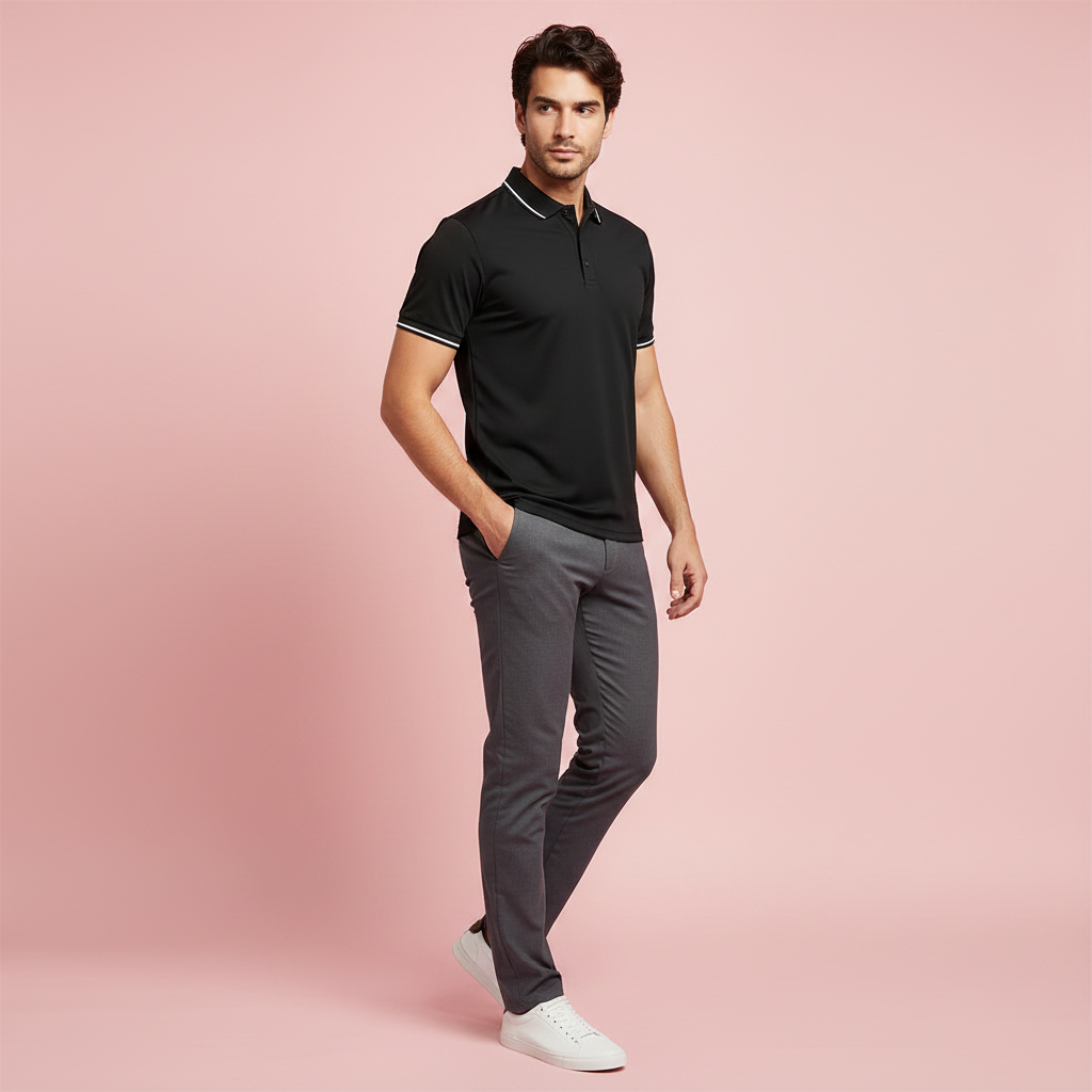 Men's Slim Fit Short Sleeve Polo Shirt | Casual Wear
