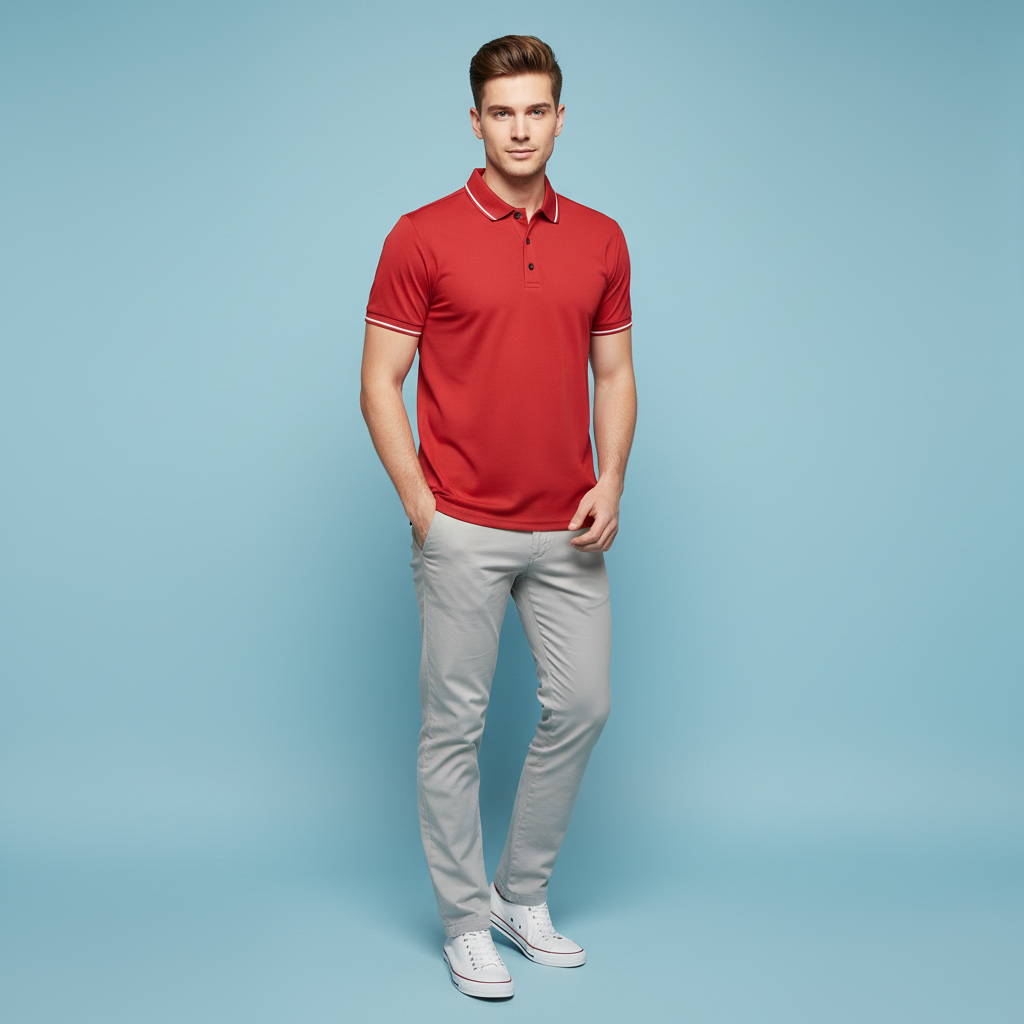 Men's Slim Fit Short Sleeve Polo Shirt | Casual Wear