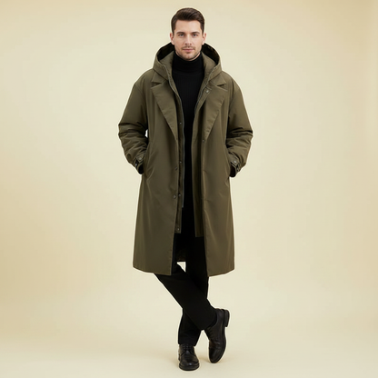 Men's Long Waterproof Puffer Coat | Stylish Winter Jacket