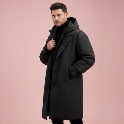 Men's Long Waterproof Puffer Coat | Stylish Winter Jacket