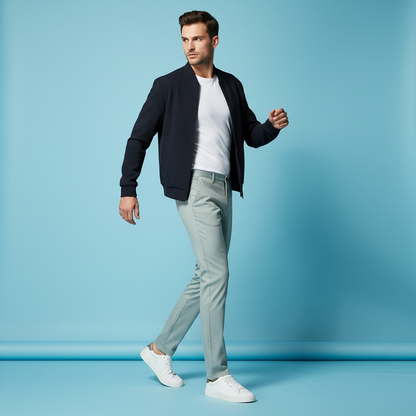 Saul | Men's Slim Fit Trousers Chinos in Stretch Fabric