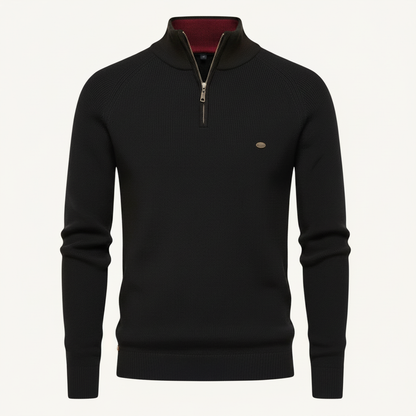 Men's Half-Zip Knitted Jumper | Slim Fit Knitwear