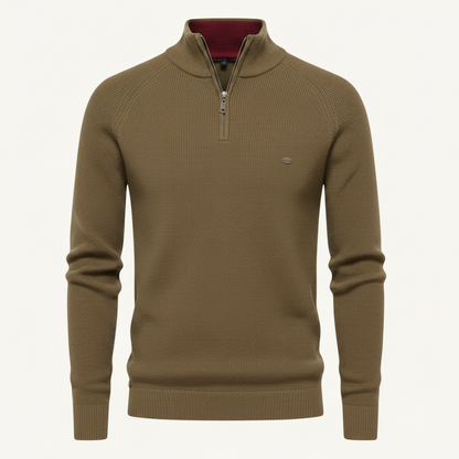 Men's Half-Zip Knitted Jumper | Slim Fit Knitwear