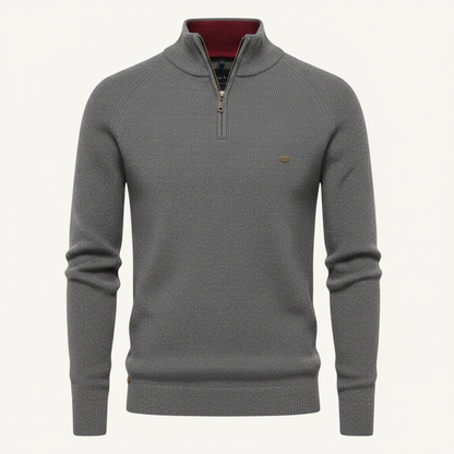 Men's Half-Zip Knitted Jumper | Slim Fit Knitwear