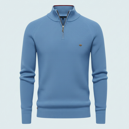 Men's Half-Zip Knitted Jumper | Slim Fit Knitwear