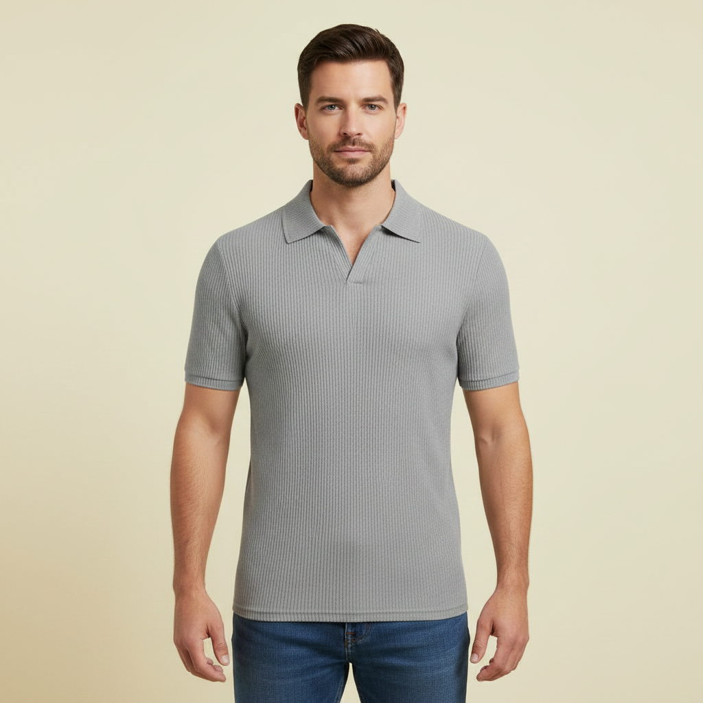 Men's Waffle Polo Shirt | Casual Summer Polo Shirts