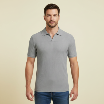 Men's Waffle Polo Shirt | Casual Summer Polo Shirts