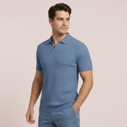 Men's Waffle Polo Shirt | Casual Summer Polo Shirts