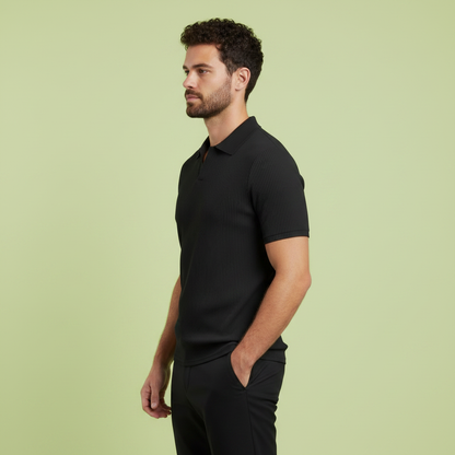 Men's Waffle Polo Shirt | Casual Summer Polo Shirts